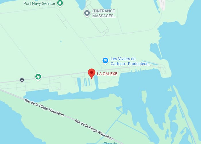 La Galexe : Carte Plage Napoléon, Port Navy Service Carte de la zone de La Galexe près de la Rte de la Plage Napoléon, montrant Port Navy Service et Les Viviers de Carteau.